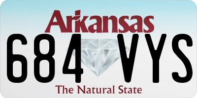 AR license plate 684VYS