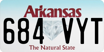 AR license plate 684VYT