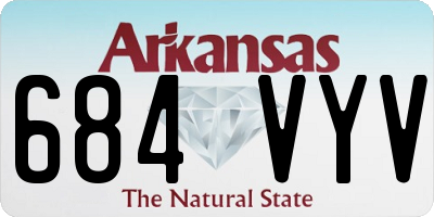AR license plate 684VYV