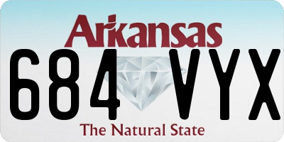 AR license plate 684VYX