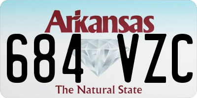 AR license plate 684VZC