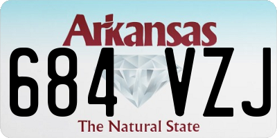 AR license plate 684VZJ
