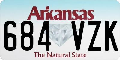 AR license plate 684VZK