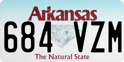 AR license plate 684VZM