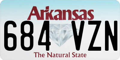 AR license plate 684VZN