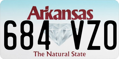 AR license plate 684VZO