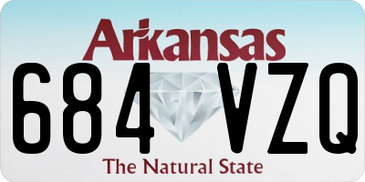 AR license plate 684VZQ