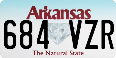 AR license plate 684VZR
