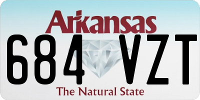 AR license plate 684VZT