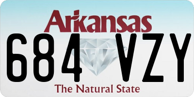 AR license plate 684VZY