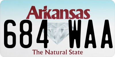 AR license plate 684WAA