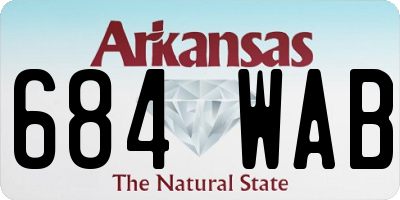 AR license plate 684WAB