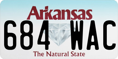 AR license plate 684WAC