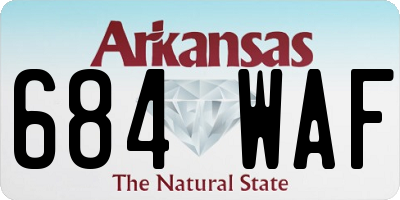 AR license plate 684WAF