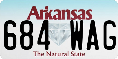 AR license plate 684WAG