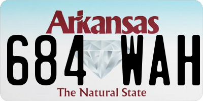 AR license plate 684WAH