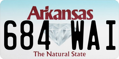 AR license plate 684WAI