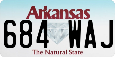 AR license plate 684WAJ