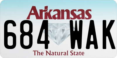 AR license plate 684WAK