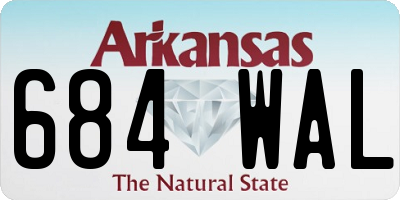 AR license plate 684WAL