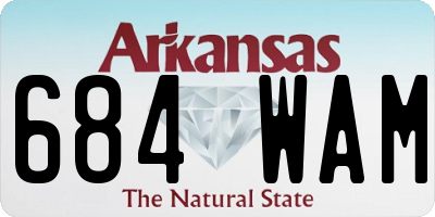 AR license plate 684WAM
