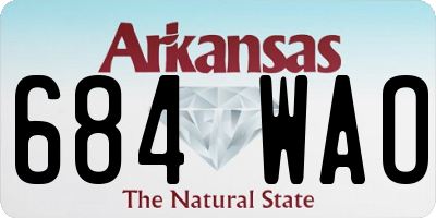 AR license plate 684WAO