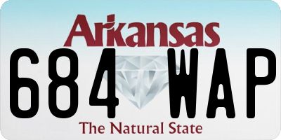 AR license plate 684WAP