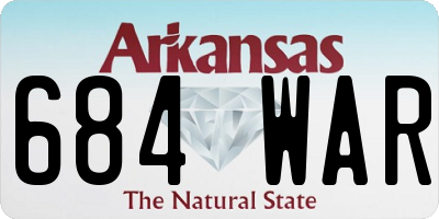 AR license plate 684WAR