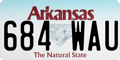 AR license plate 684WAU