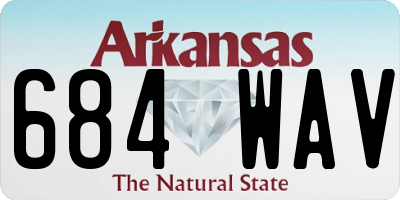AR license plate 684WAV