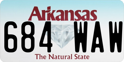 AR license plate 684WAW