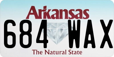 AR license plate 684WAX