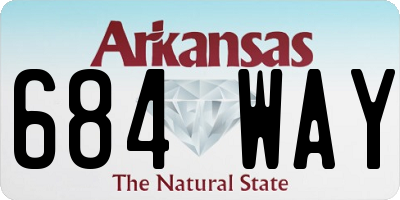 AR license plate 684WAY