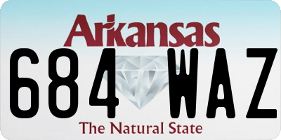 AR license plate 684WAZ