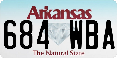 AR license plate 684WBA
