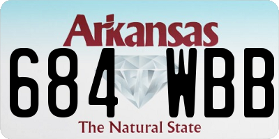 AR license plate 684WBB