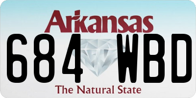 AR license plate 684WBD