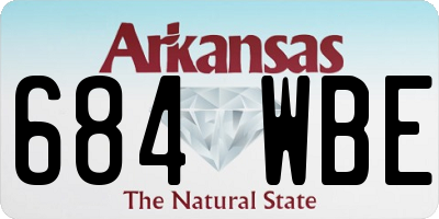 AR license plate 684WBE