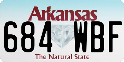 AR license plate 684WBF