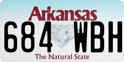 AR license plate 684WBH