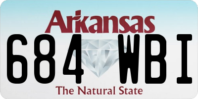 AR license plate 684WBI