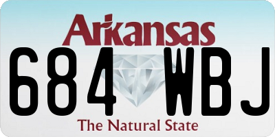 AR license plate 684WBJ