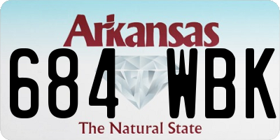 AR license plate 684WBK