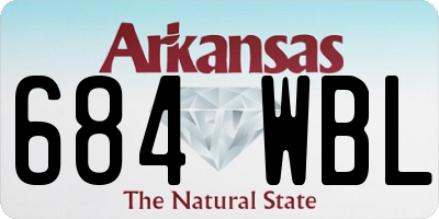 AR license plate 684WBL