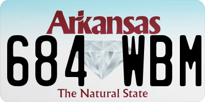 AR license plate 684WBM