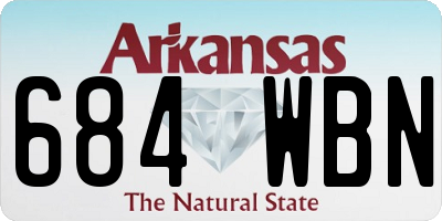 AR license plate 684WBN