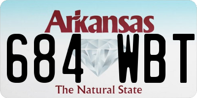 AR license plate 684WBT