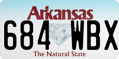 AR license plate 684WBX