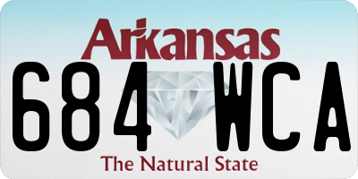 AR license plate 684WCA