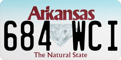AR license plate 684WCI